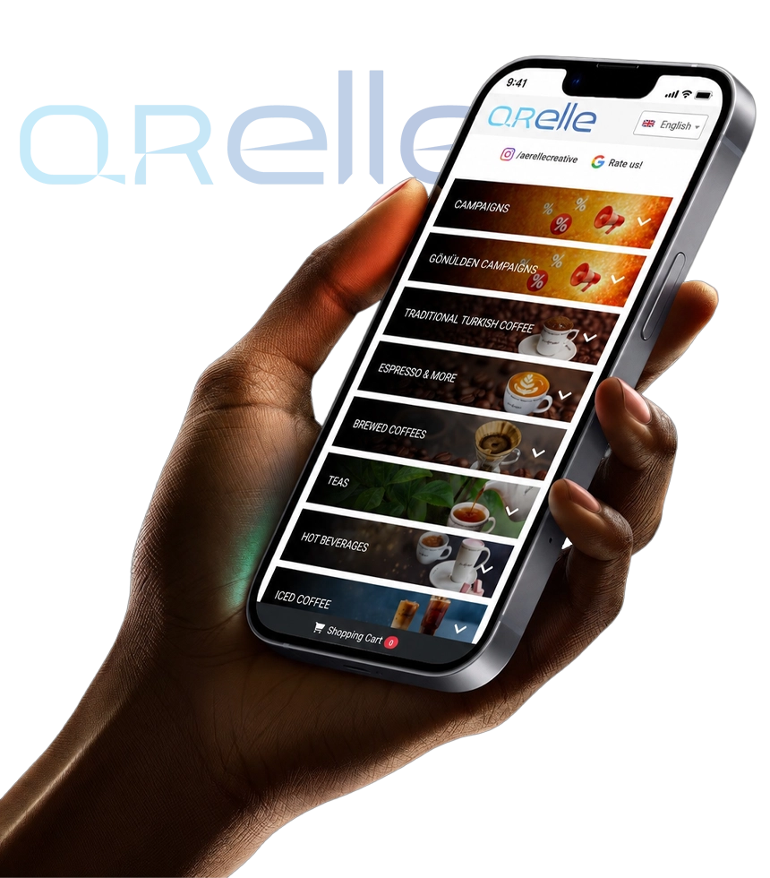 Qrelle multilingual digital QR menu preview