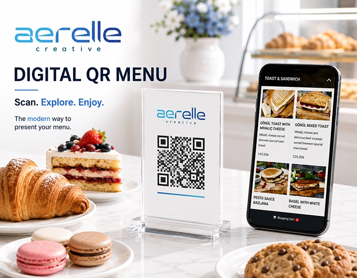 Customer viewing a bakery QR menu on a phone