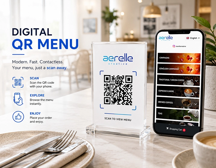 Guest viewing a restaurant QR menu on a phone